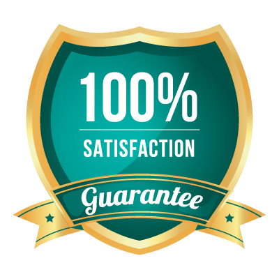 100 percent satisfaction guarantee badge