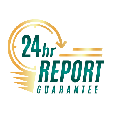 24-hour report guarantee badge